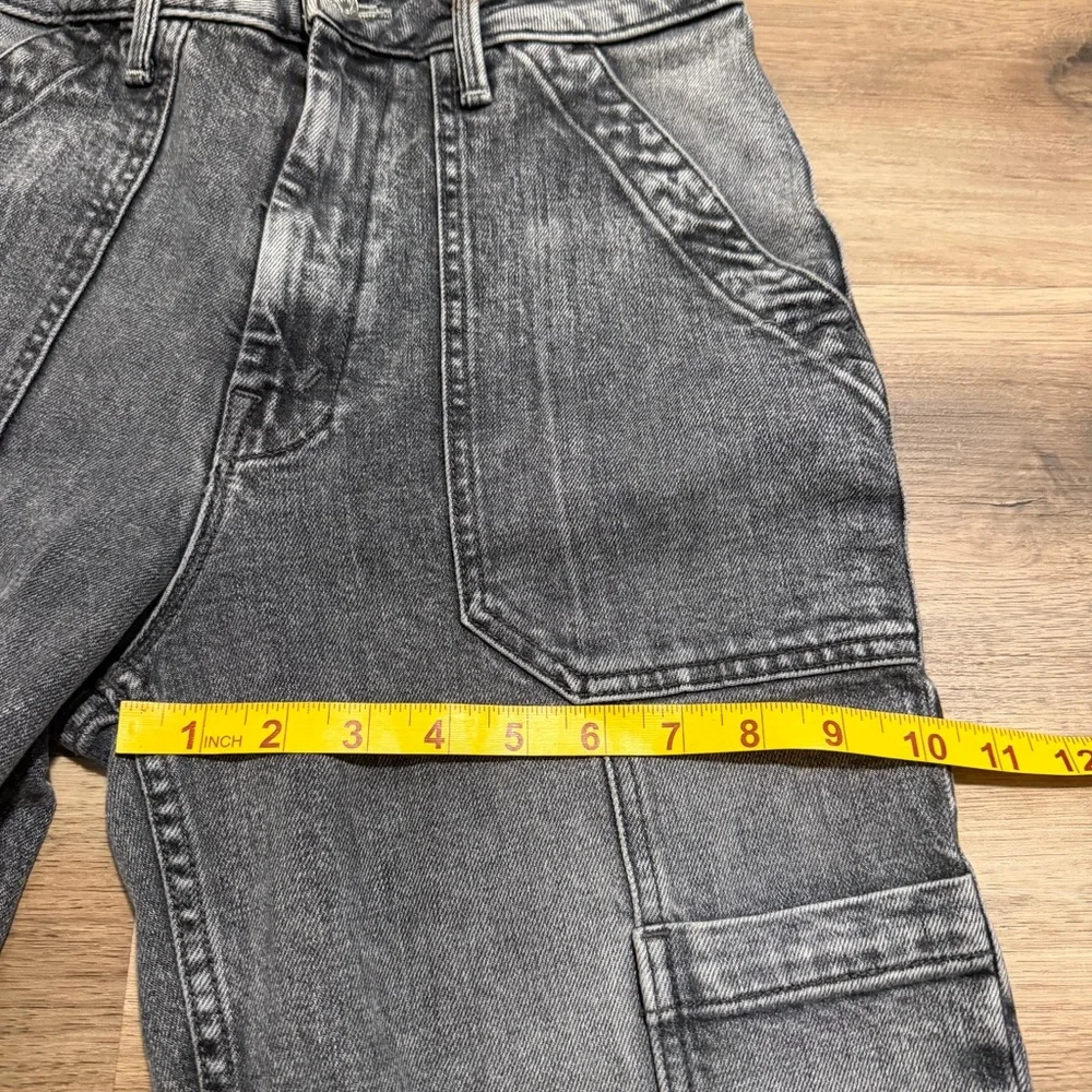 Mother Superior Size 25 The Private Zip Pocket Ankle Jeans Shadow Dancing Gray